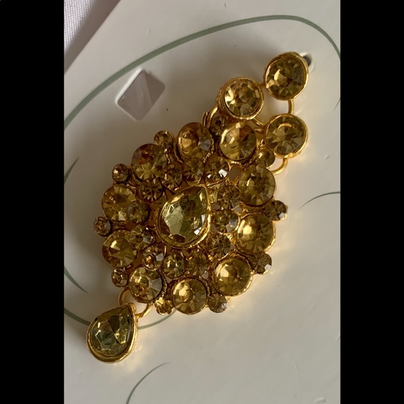 Studded drop Jhumki set - Picture 3 of 3